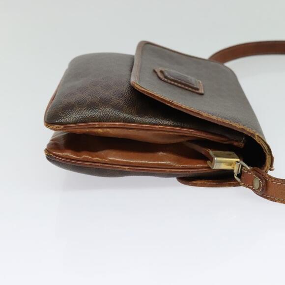 CELINE Macadam Canvas Shoulder Bag Pvc Leather Brown Gold - Picture 5 of 13